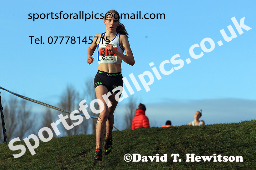 Girls under-15s 2024 NECAA Cross Country Champs., Temple Park, South Shields. Photo: David T. Hewitson/Sports for All Pics
